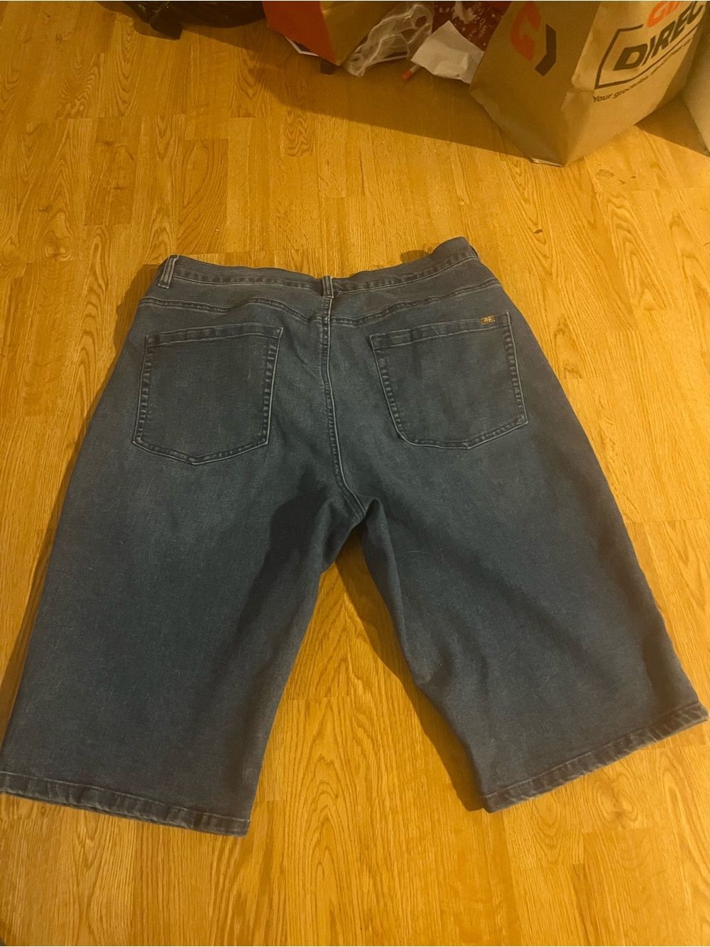 DG2 by Diane Gilman Dark Blue Denim Bermuda Shorts - Picture 2 of 3